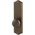 Emtek Colonial 9" Brass Door Handle Plate in Oil Rubbed Bronze with Providence knob