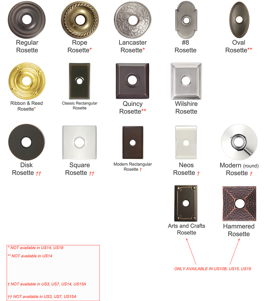Modern Disc Crystal Knob Privacy Set Satin Brass Modern Rectangle Rosette 