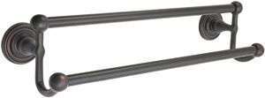 Emtek Brass Double Towel Bar in Oil Rubbed Bronze