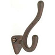 Emtek Sandcast Bronze Robe Hook in Deep Burgundy