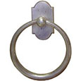 Emtek Sandcast Bronze Towel Ring in Silver Patina