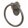 Emtek Wrought Steel Towel Ring in Satin Steel