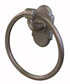 Emtek Wrought Steel Towel Ring in Satin Steel