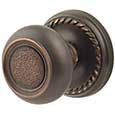 Emtek Belmont Brass Door Knob in Oil Rubbed Bronze with Rope rosette