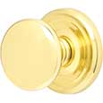 Emtek Providence Brass Door Knob in Polished Brass with Regular rosette