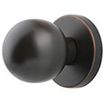 Emtek Orb Modern Door Knob in Oil Rubbed Bronze with Disk rosette