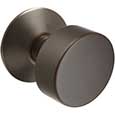 Emtek Round Modern Door Knob in Oil Rubbed Bronze with Modern rosette