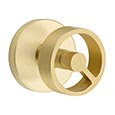 Emtek Spoke Door Knob in Satin Brass with Disk Rosette