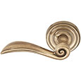 Emtek Elan Brass Door Handle in French Antique with Regular rosette