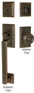 Emtek Hamden Brass Entry Door Handle