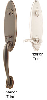 Emtek Marietta Brass Entry Door Handle