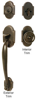 Emtek Nashville Brass Entry Door Handle