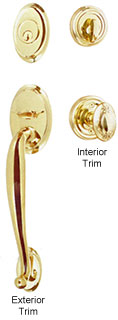 Emtek Saratoga Brass Entry Door Handle