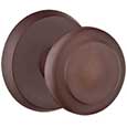 Emtek Butte Bronze Door Knob in Deep Burgundy with Style #2 rosette