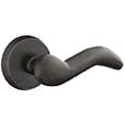 Emtek Cody Bronze Door Handle in Medium Bronze with Style #2 rosette