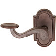 Emtek Padua Bronze Door Handle in Deep Burgundy with Style #11 rosette