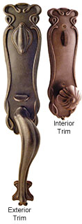 Emtek Art Nouveau Bronze Entry Door Handle