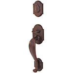 Emtek Denver Entry Door Handle Set in Deep Burgundy