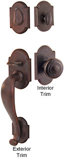 Emtek Denver Sandcast Bronze Entry Door Handle