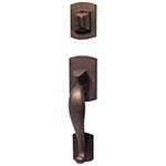 Emtek Laramie Entry Door Handle Set in Deep Burgundy