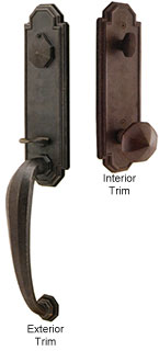 Emtek Octagon Bronze Entry Door Handle