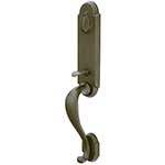 Emtek Remington Entry Door Handle Set in Silver Patina