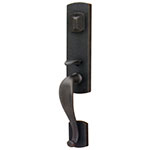 Emtek Sheridan Entry Door Handle Set in Flat Black