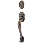 Emtek Tuscany Sectional Entry Door Handle Set in Medium Bronze