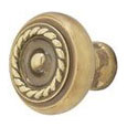 Emtek Brass Rope Cabinet Knob in French Antique