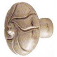 Emtek Art Nouveau Bronze Cabinet Knob in Silver Patina