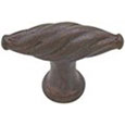 Emtek Tuscany Twist Bronze Cabinet Knob in Deep Burgundy