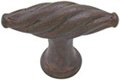 Emtek Twist Bronze Cabinet Knob in Deep Burgundy