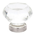 Emtek Old Town Clear Crystal Cabinet Knob in Polished Brass