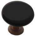 Emtek Madison Black Porcelain Cabinet Knob in Rust