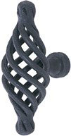 Emtek Bastogne Wrought Steel Cabinet Knob in Flat Black