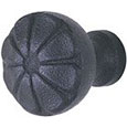 Emtek Petal Wrought Steel Cabinet Knob in Flat Black