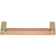 Emtek Mortise & Tenon Brass Cabinet Pull in Satin Brass