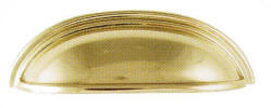 Emtek Cup Brass Cabinet Pull in Polished Brass