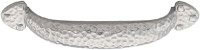 Emtek Hammered Brass Cabinet Pull in Satin Nickel