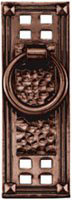 Emtek Hammered Vertical Ring Brass Cabinet Pull in Oil Rubbed Bronze