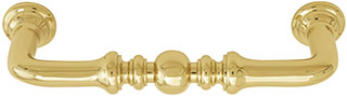 Emtek Spindle Brass Cabinet Pull in Polished Brass