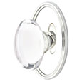 Emtek Hampton Crystal Door Knob in Polished Chrome with Oval rosette