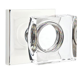 Emtek Modern Square Crystal Knob