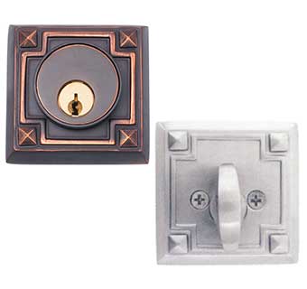 Emtek Arts & Crafts Brass Deadbolt Door Lock