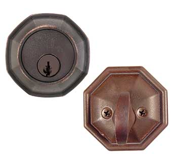 Emtek Octagon Bronze Deadbolt Door Lock