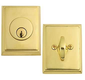 Emtek Rectangular Brass Deadbolt Door Lock