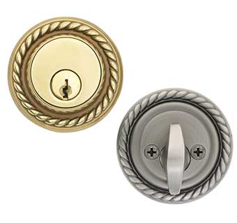 Emtek Rope Brass Deadbolt Door Lock