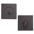 Emtek Square Brass Deadbolt Door Lock in Oil Rubbed Bronze