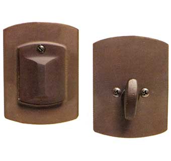 Emtek Style #4 Sandcast Bronze Deadbolt Door Lock