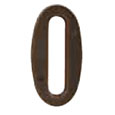 Emtek 4-inch Brass "0" Address Number in Oil Rubbed Bronze